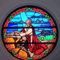 Stained glass of Jesus